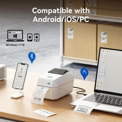 NIIMBOT - K3_W - IMPRIMANTE D'ÉTIQUETTES THERMIQUE PROFESSIONNELLE BLUETOOTH ET WIFI - INCLUT UN ROULEAU D'ÉTIQUETTES 50*30MM DE 900 ÉTIQUETTES